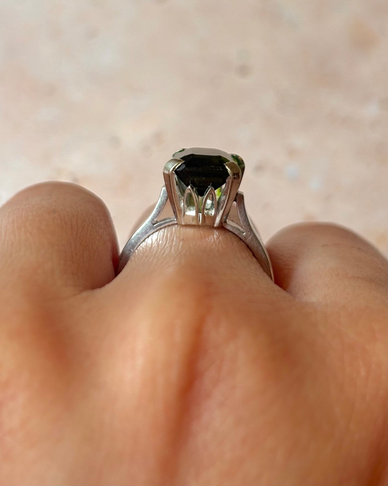 Bague Solitaire Tourmaline 3.20 carats "Nadège"