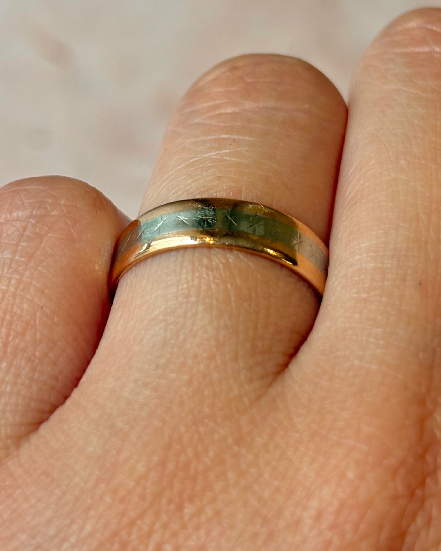 Alliance Or Jaune &amp; Gris 18 carats 5mm "William"