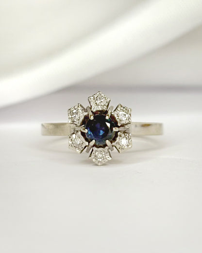 Anillo Marguerite Zafiro y Diamantes "Aneya"