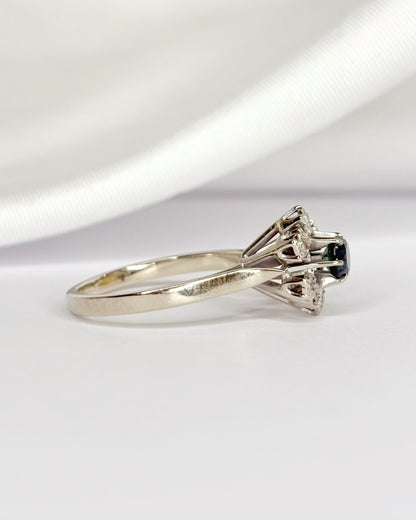 Anillo Marguerite Zafiro y Diamantes "Aneya"