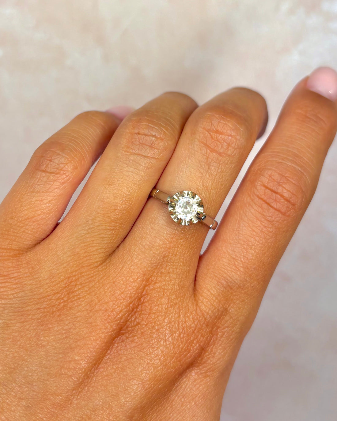 Bague Solitaire Art-Déco Diamant 0.65 carat "Laurence"