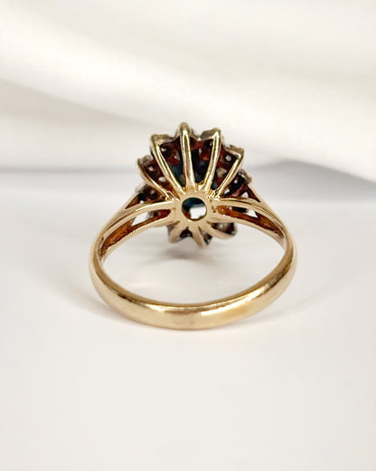 Bague Marguerite Saphir 1.75 carat &amp; Diamants "Laure"