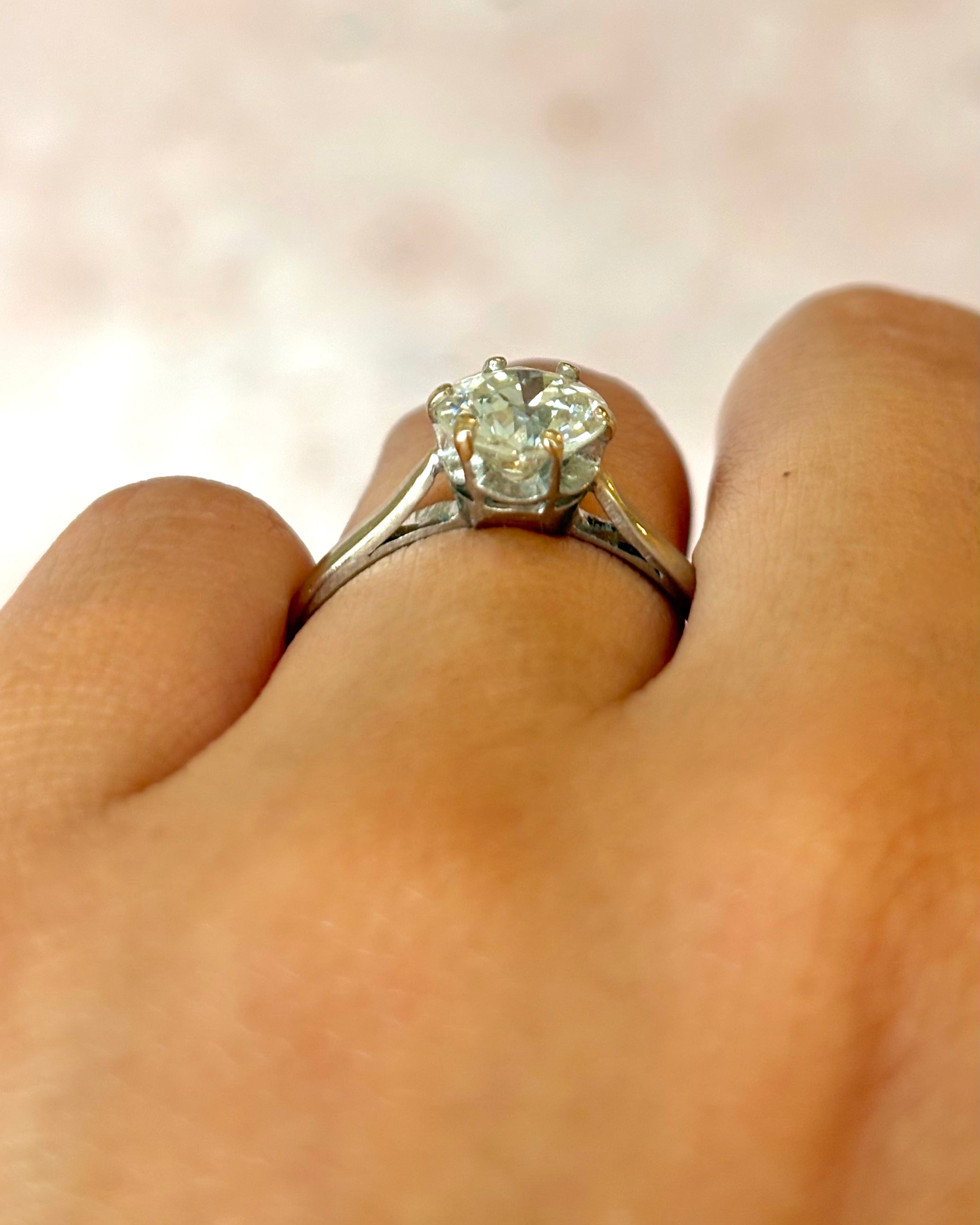 Bague Solitaire Diamant 1.25 carat "Eulalie"