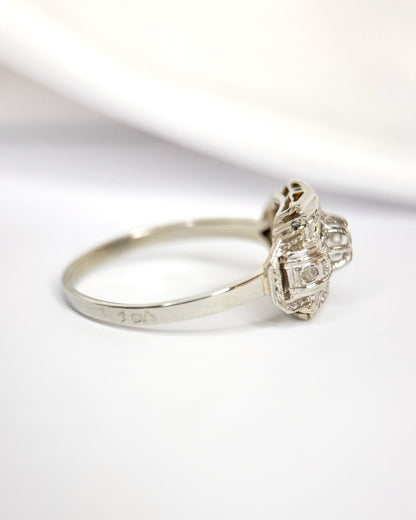 Anillo Art Déco de diamantes «Maude»