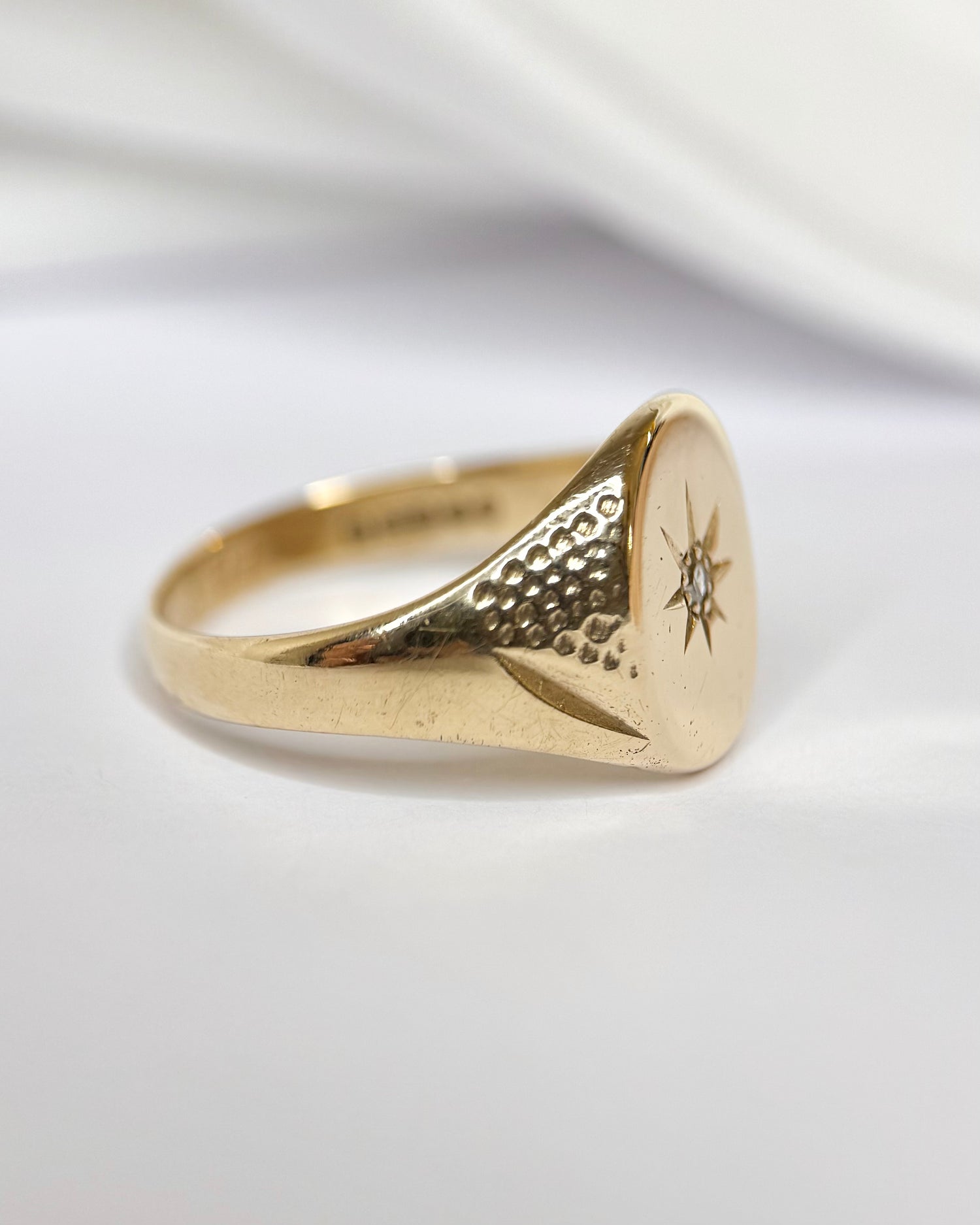 Anillo chevalier de diamantes «Jéremie»
