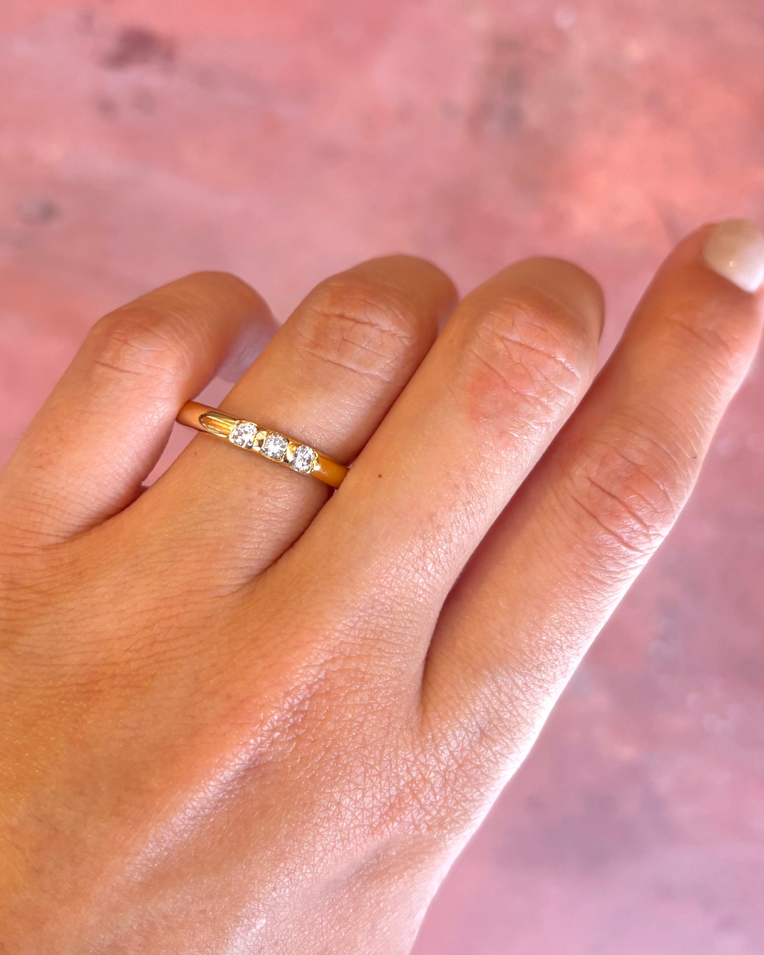 “Anaëlle” 18-karat gold and diamond band ring, 4.4 g