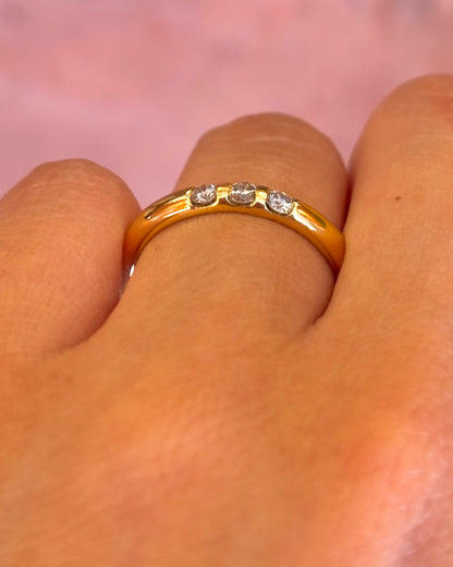 “Anaëlle” 18-karat gold and diamond band ring, 4.4 g