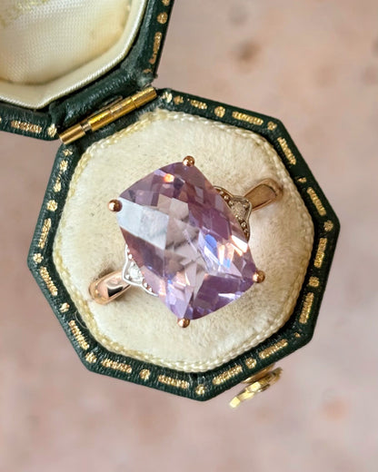 Anillo Cóctel Amatista 5.52 quilates y Diamantes "Virginie"