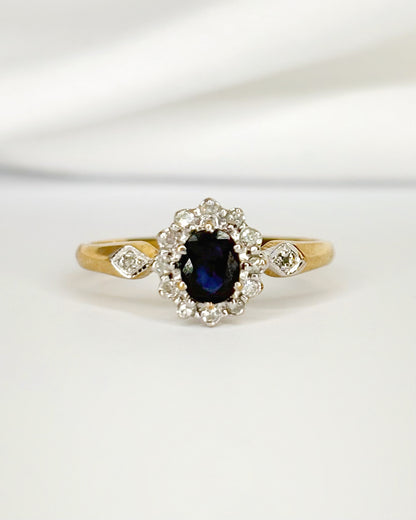 Anillo Marguerite Zafiro 0,50 quilates y diamantes "Raphaelle"
