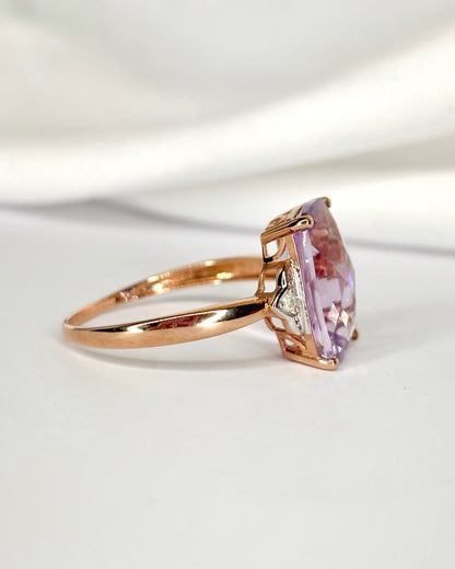 Anillo Cóctel Amatista 5.52 quilates y Diamantes "Virginie"