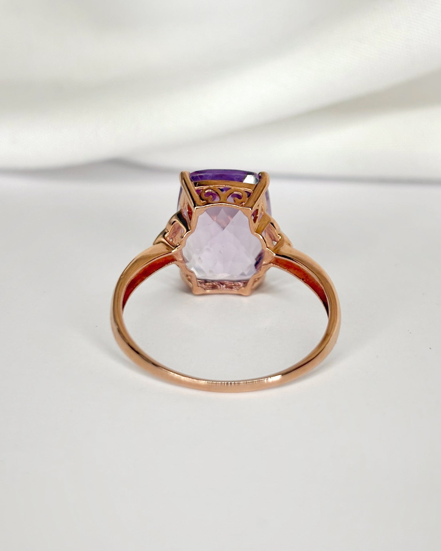 Anillo Cóctel Amatista 5.52 quilates y Diamantes "Virginie"