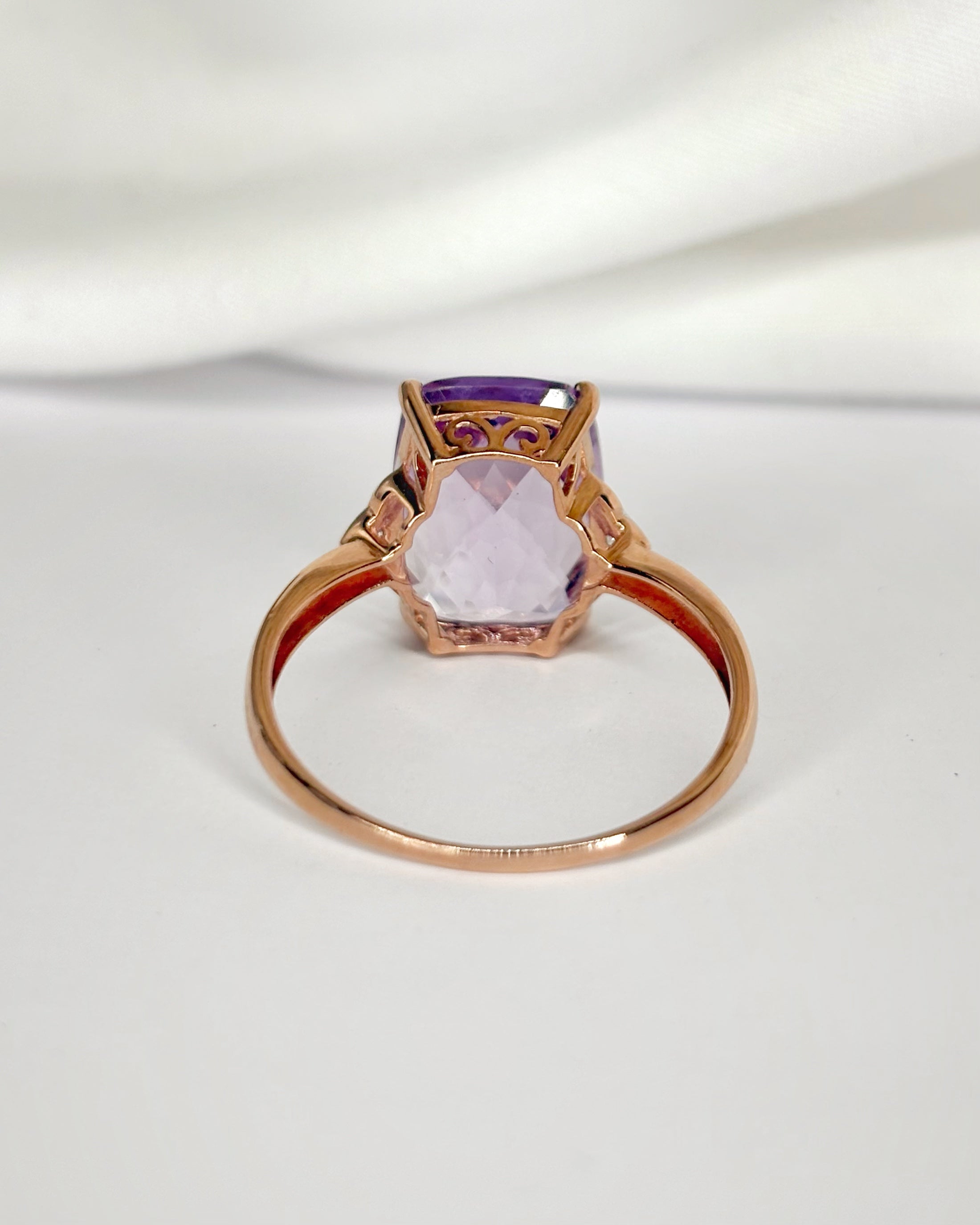 Anillo Cóctel Amatista 5.52 quilates y Diamantes "Virginie"