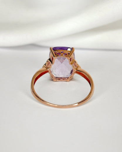 Anillo Cóctel Amatista 5.52 quilates y Diamantes "Virginie"