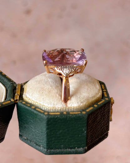 Anillo Cóctel Amatista 5.52 quilates y Diamantes "Virginie"