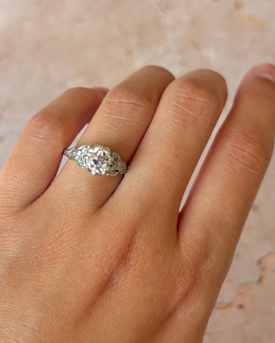 Bague Art-Déco Diamants 0.79 carat "Aurore"