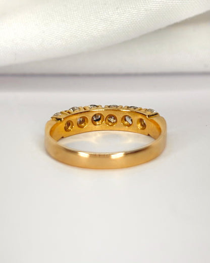 Media alianza con diamantes 0,90 quilates 3,4 mm "Claire"