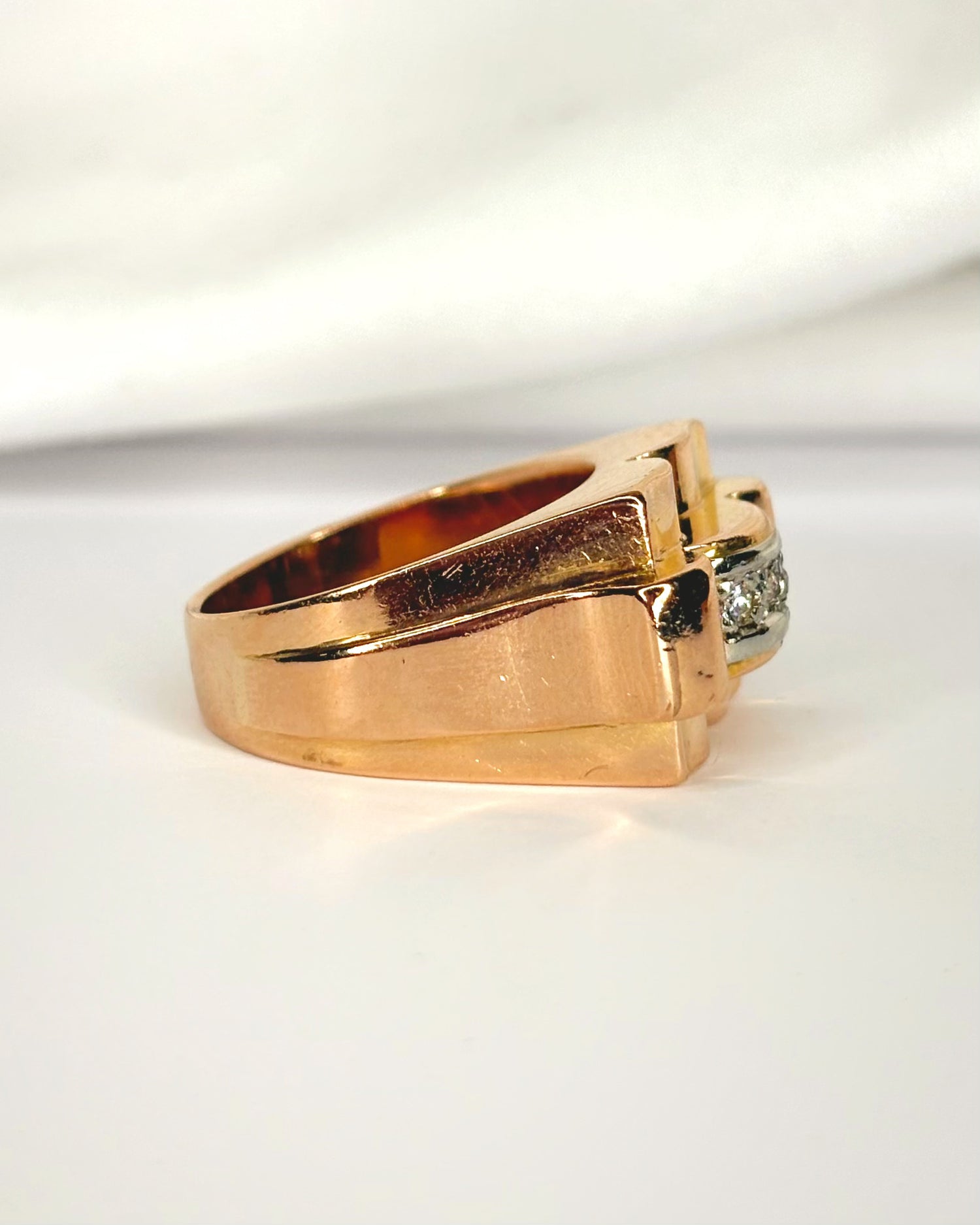 Bague Tank Diamants &amp; Or 18 carats 7.66g "Billie"