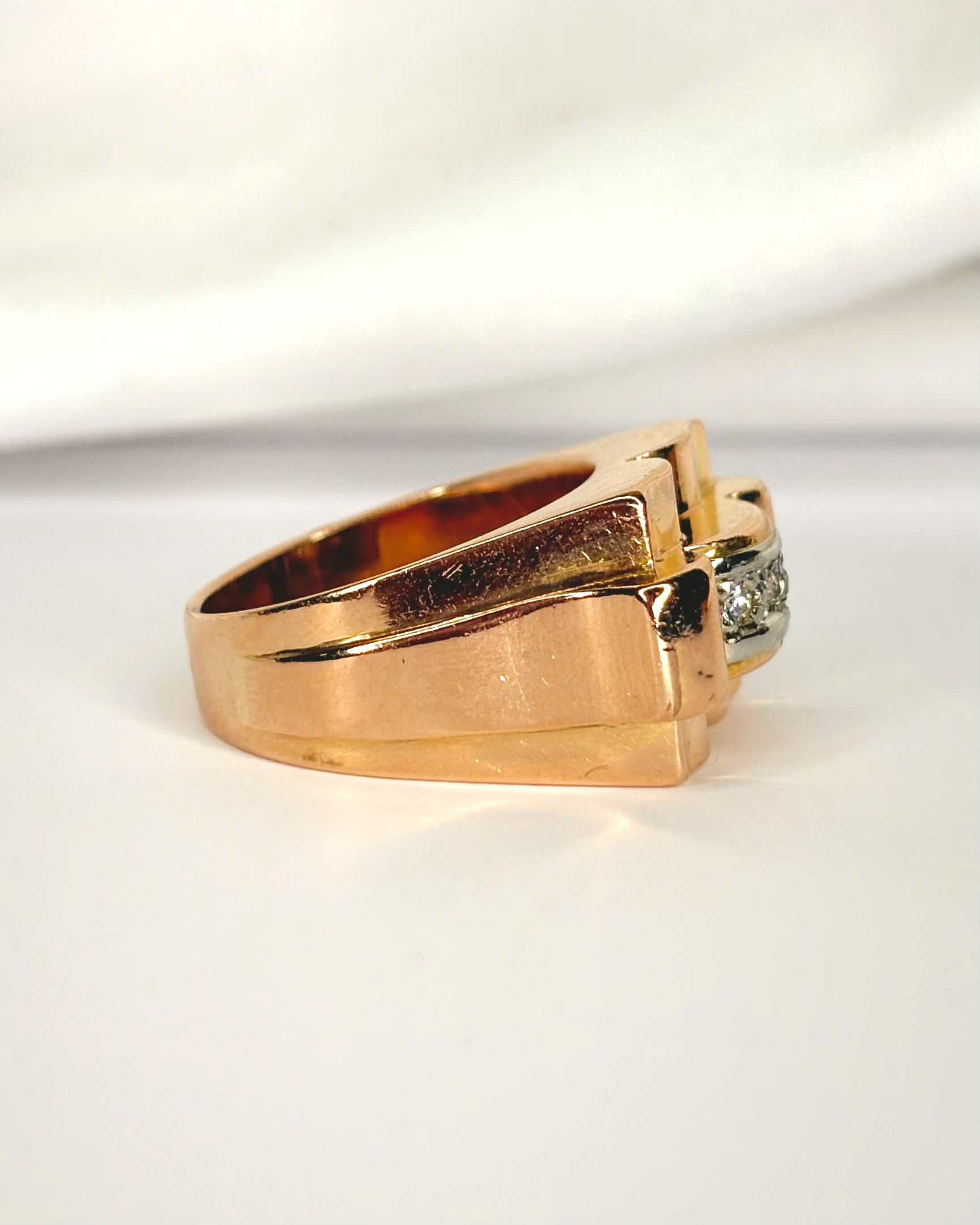Bague Tank Diamants &amp; Or 18 carats 7.66g "Billie"