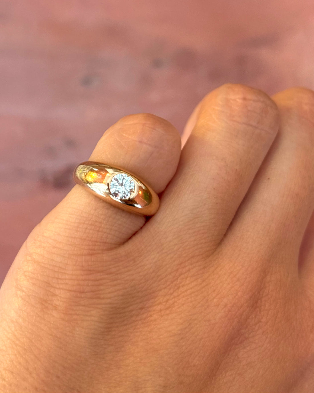 Bague Jonc Diamant 0.45 carat  5,42g "Coralie"