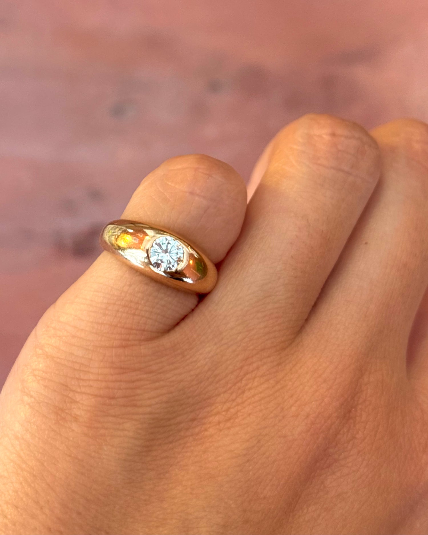 Alianza de diamantes de 0,45 quilates, 5,42 g, «Coralie»