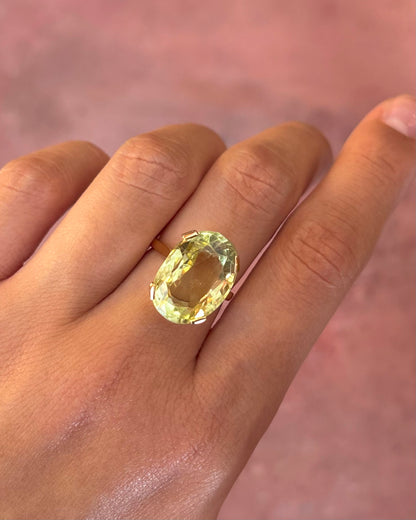 “Lemon Quartz Cocktail Ring, 12.24 carats, 5.81 g, ‘Sandy’”