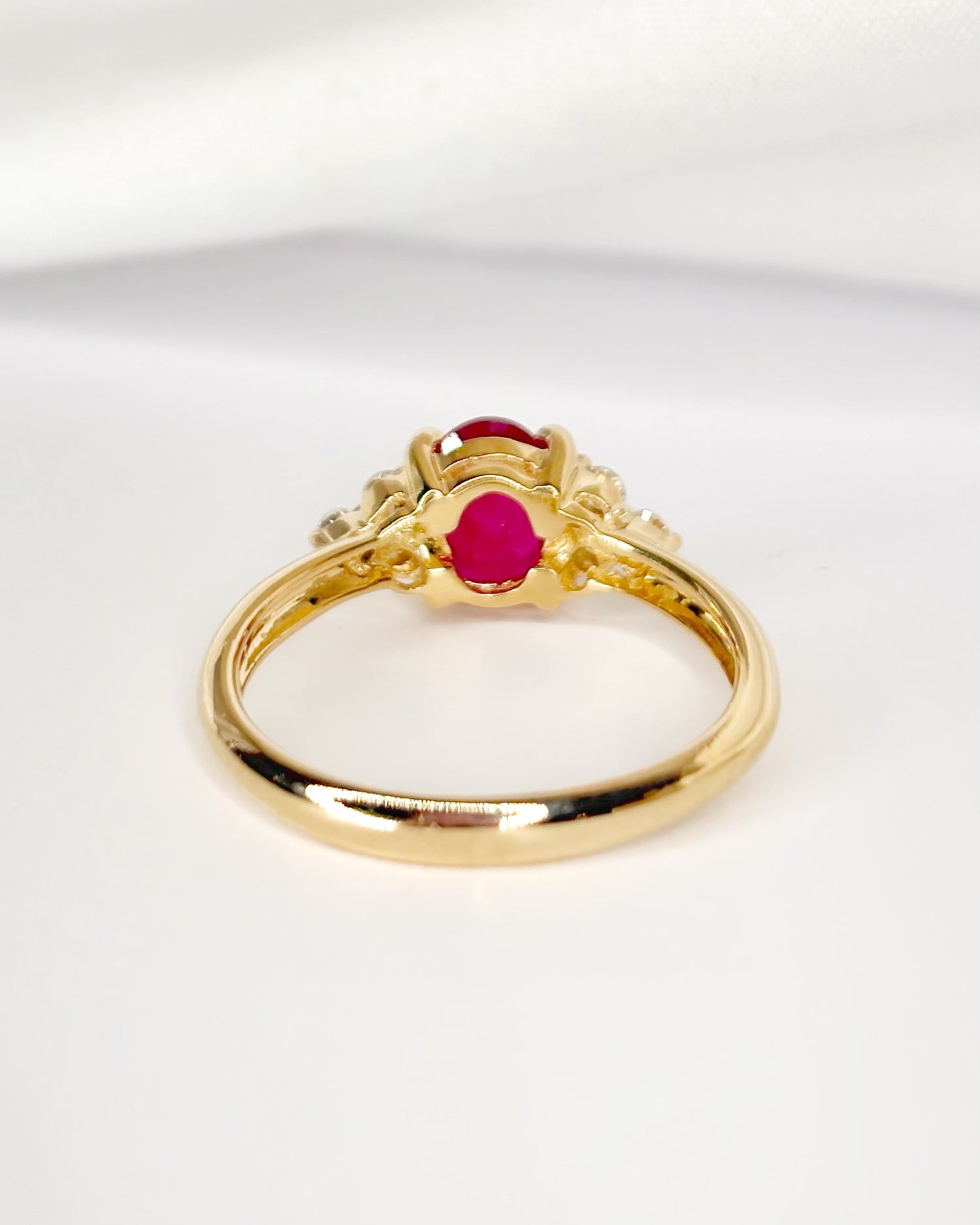 Bague Trilogie Rubis 1.50 carat &amp; Diamants "Julie"