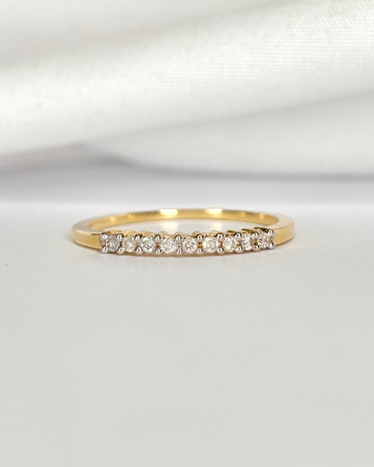 Media alianza con diamantes de 0.2 mm «Madison»