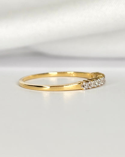 Media alianza con diamantes de 0.2 mm «Madison»