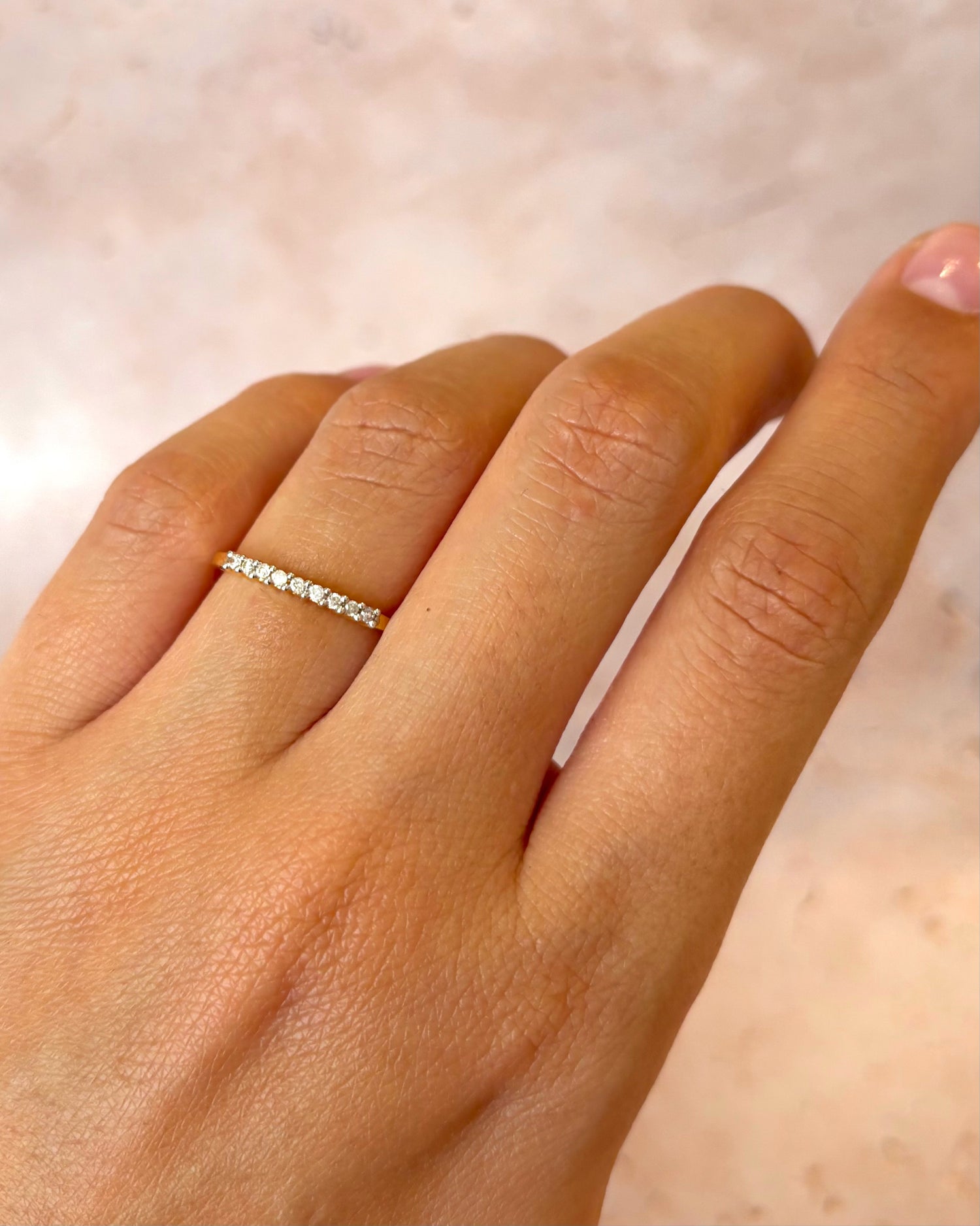 Media alianza con diamantes de 0.2 mm «Madison»