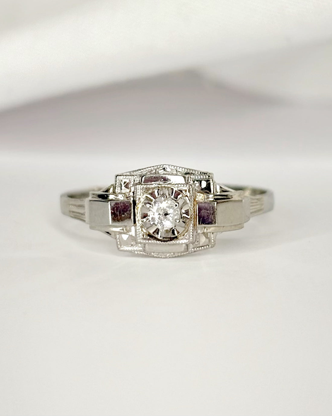 Bague Art-Déco Diamant "Jeanne"