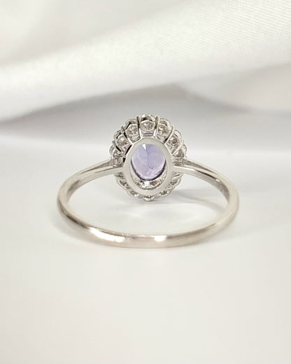 Marguerite Ring Tanzanite 0.93 carat &amp; Diamonds 0.31 carat "Haria"