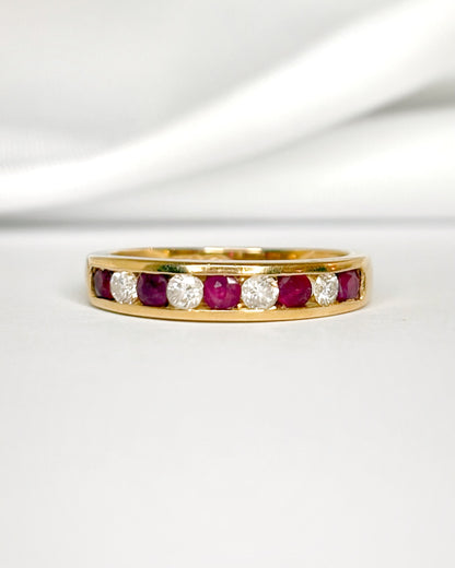 Demi-Alliance Rubis &amp; Diamants "Lara"