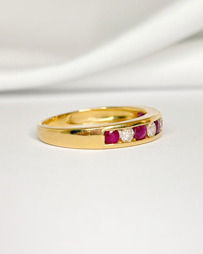 Demi-Alliance Rubis &amp; Diamants "Lara"