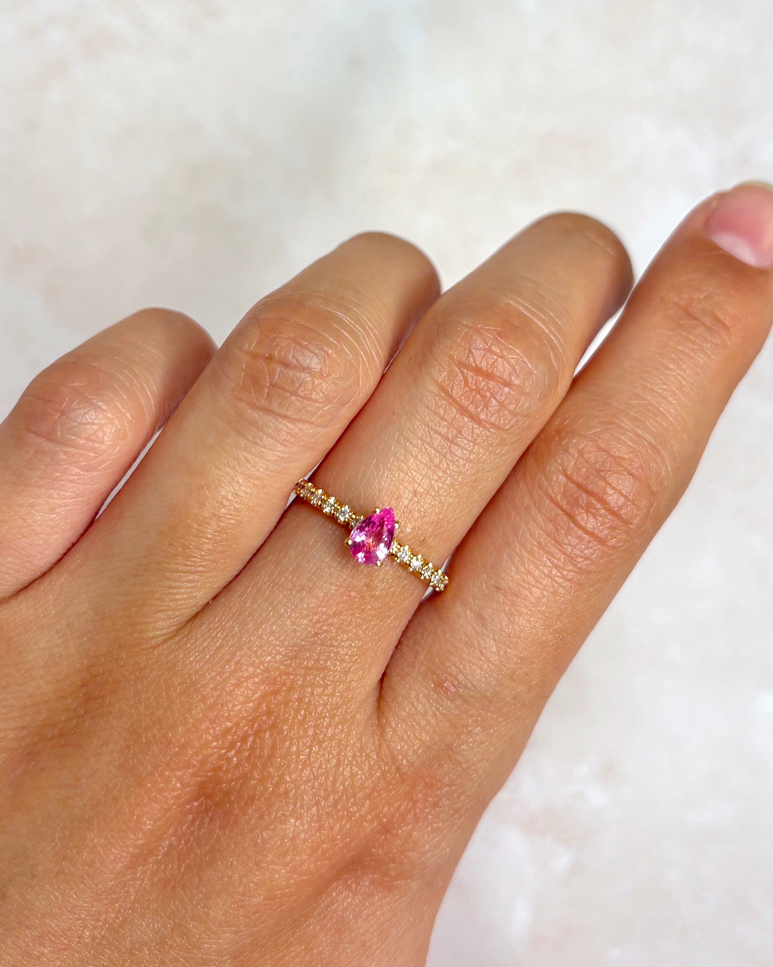 Bague Saphir Rose &amp; Diamants "Victoria" (Copie) - Elliade Paris