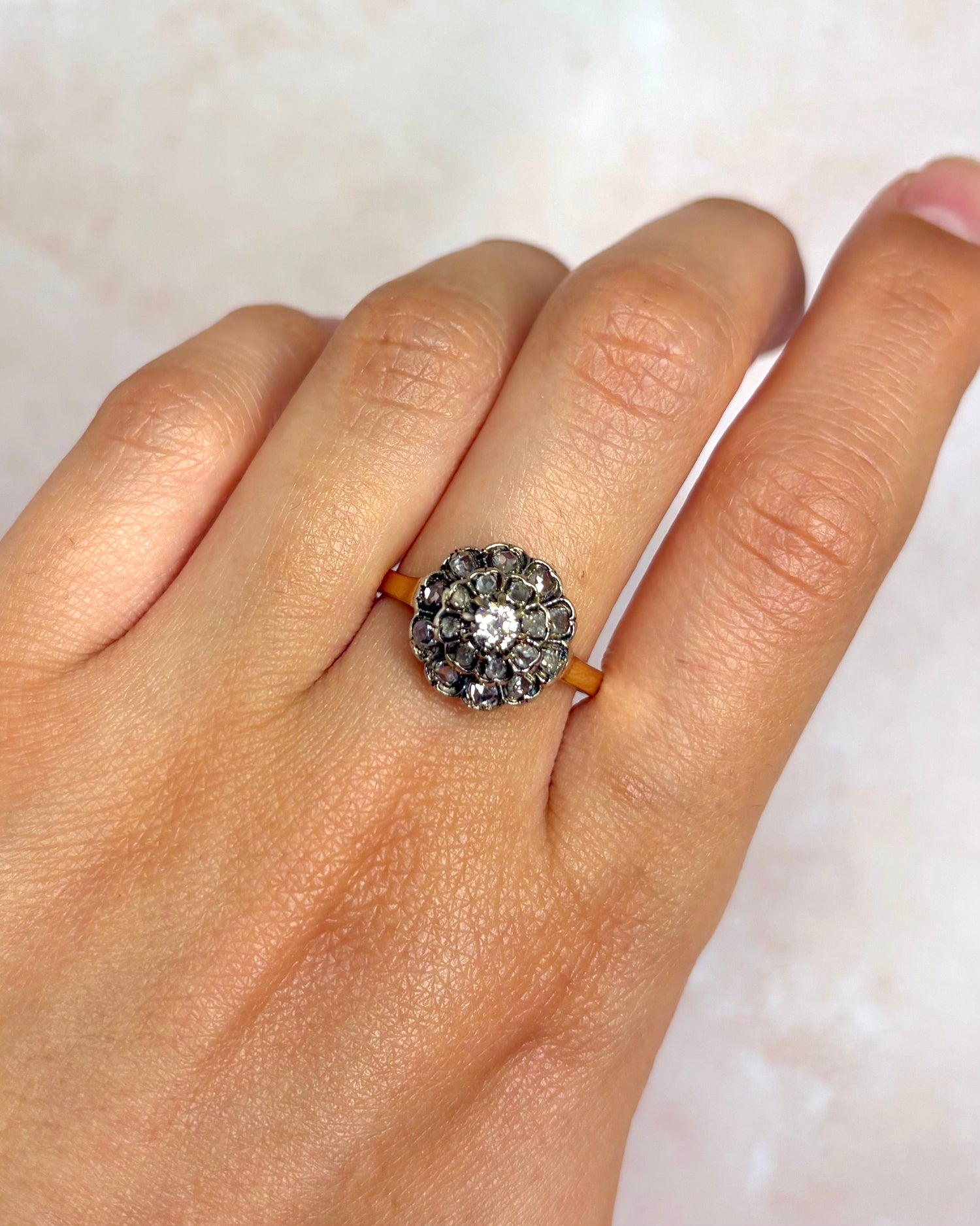 Bague Marguerite Art-Déco Diamants 0.60 carat "Rina"