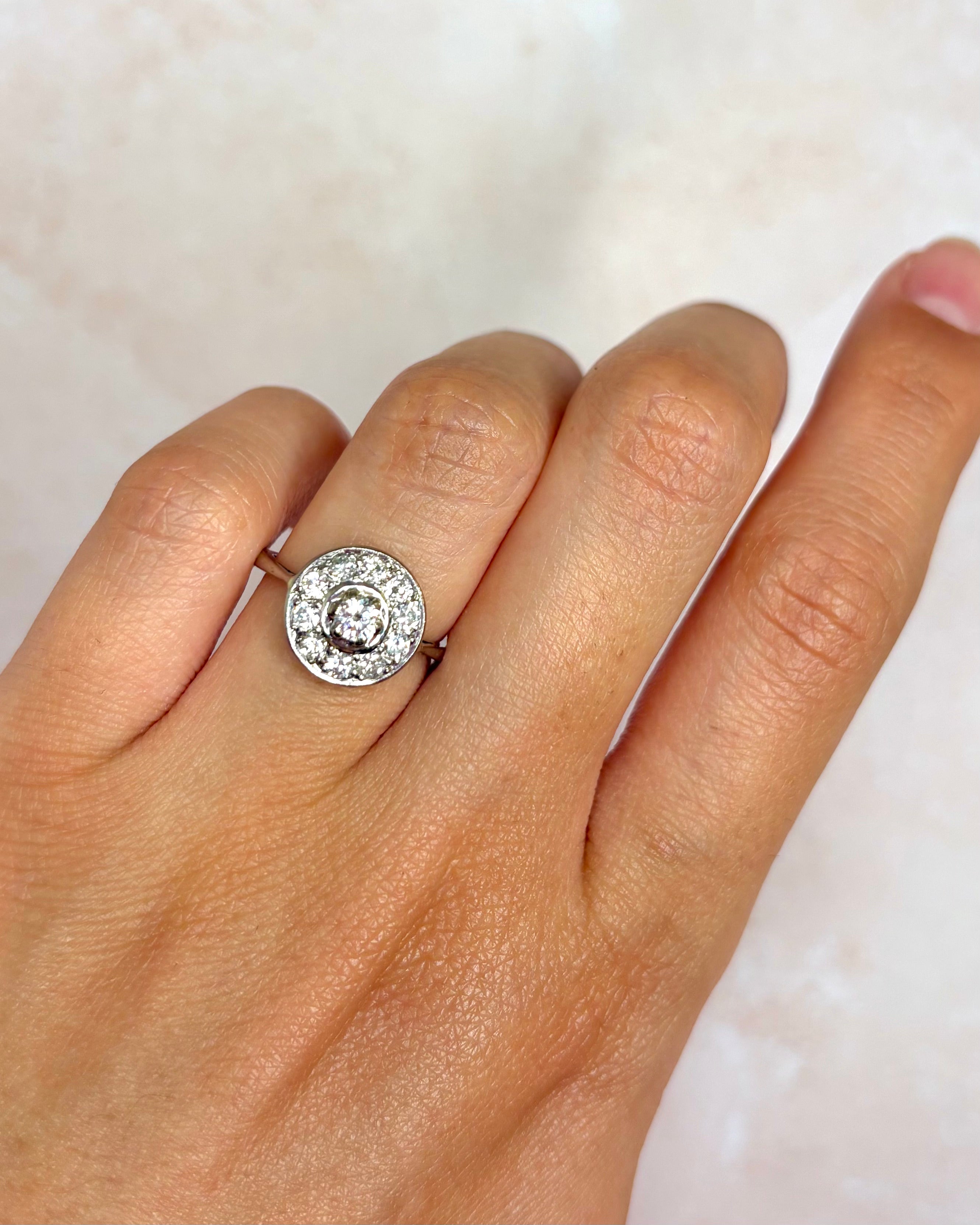 Bague Art-Déco Diamants 0.60 carat "Fanny"