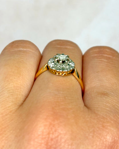 Bague Marguerite Art-Déco Diamants "Enora"