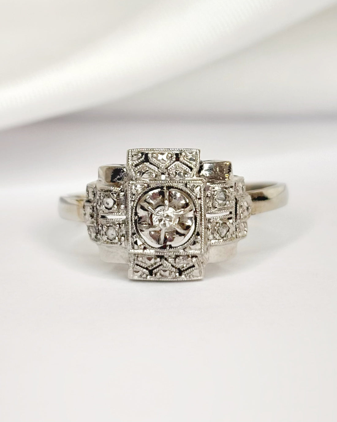 Bague Art-Déco Diamants "Emma"