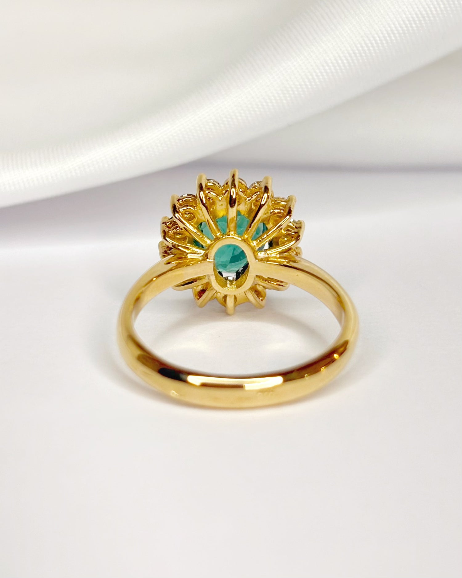 Bague Marguerite Tourmaline 1.90 carat &amp; Diamants 0.70 carat 5,26g "Manuella"
