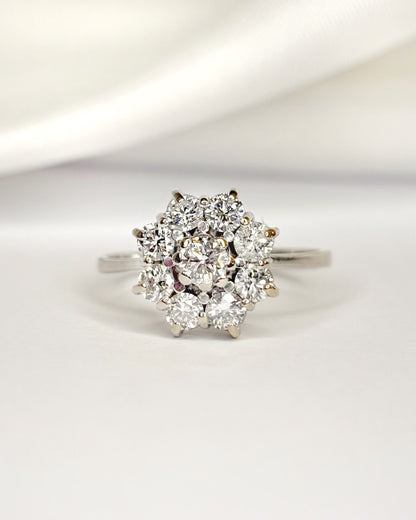 Bague Marguerite Diamants 0.89 carat "Cécile"