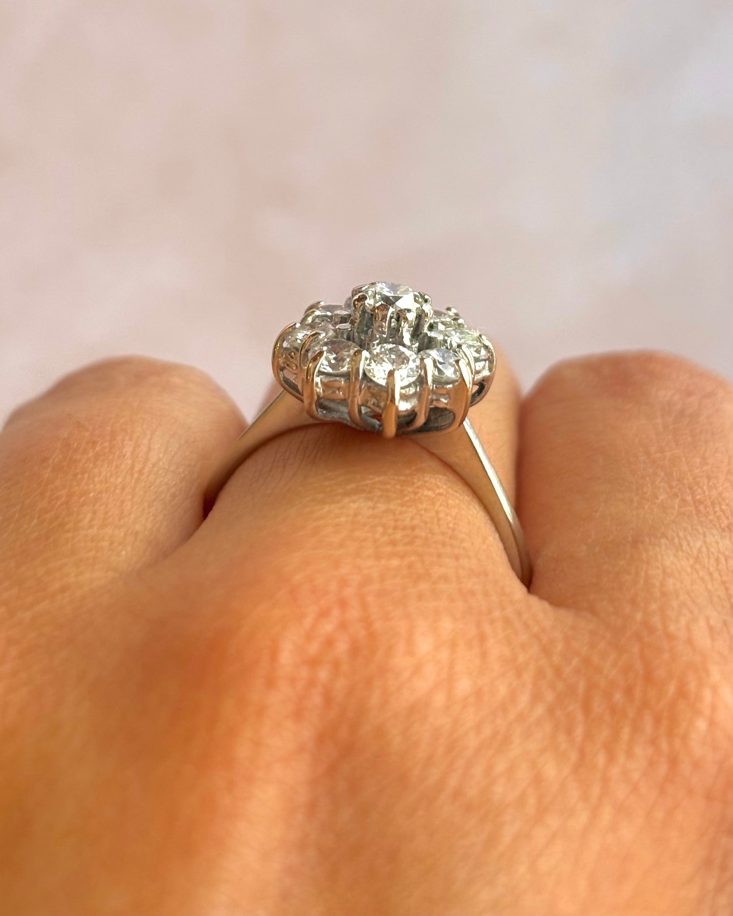 Bague Marguerite Diamants 0.89 carat "Cécile"