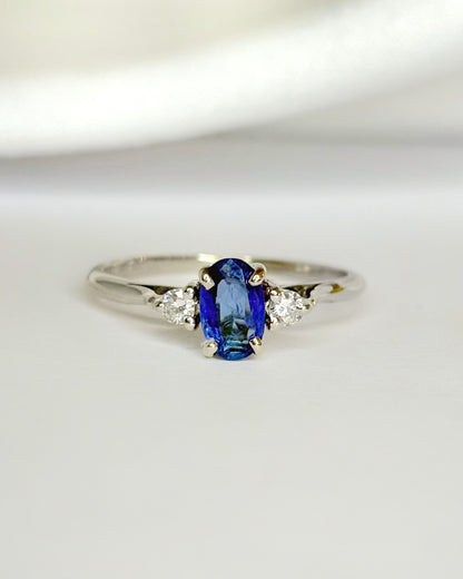 Bague Trilogie Saphir &amp; Diamants "Calisse"