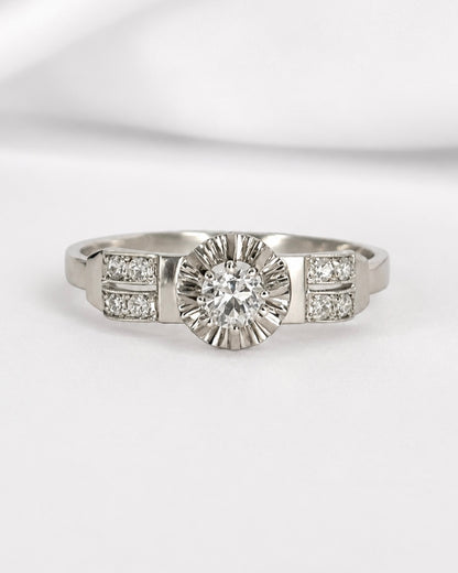 Bague Art-Déco Diamants 0.20 carat "Paulina"