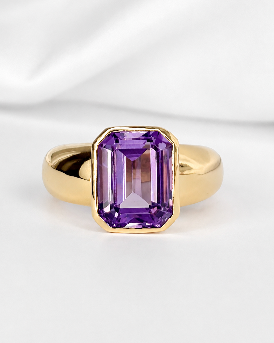 Bague Jonc Améthyste 5.15 carats 6,78g "Maylis"
