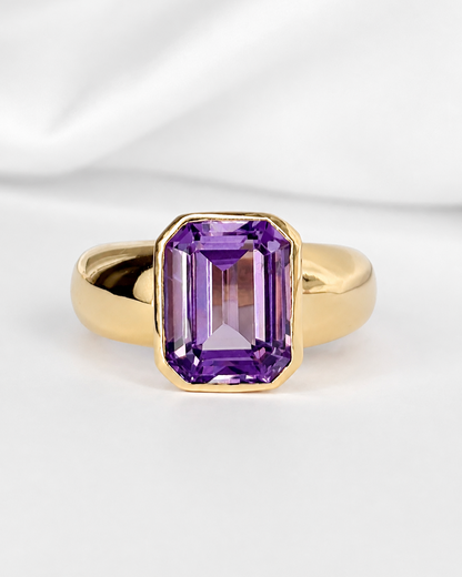 Amethyst Band Ring 5.15 carats 6.78g “Maylis”