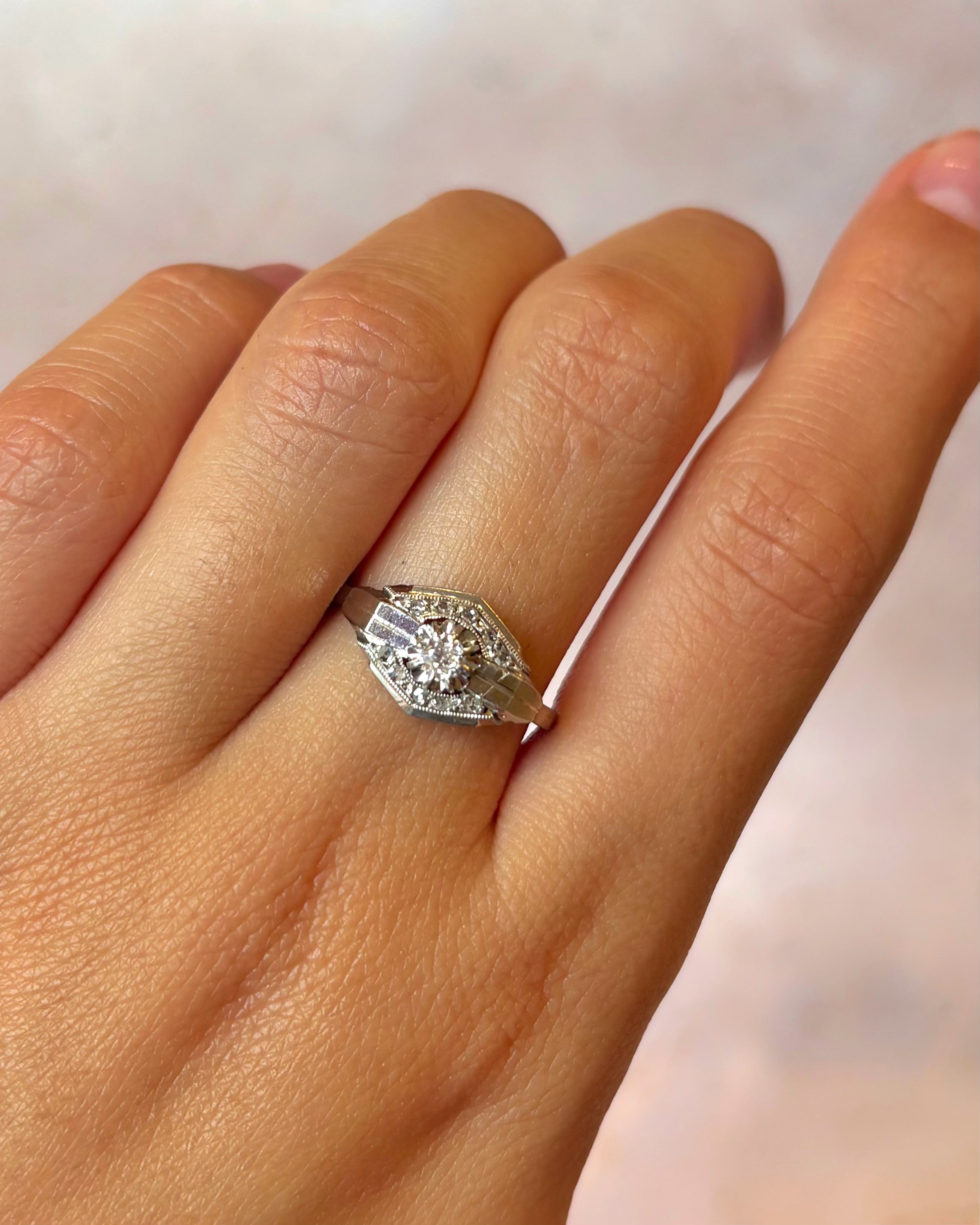 Bague Art-Déco Diamants "Malou"