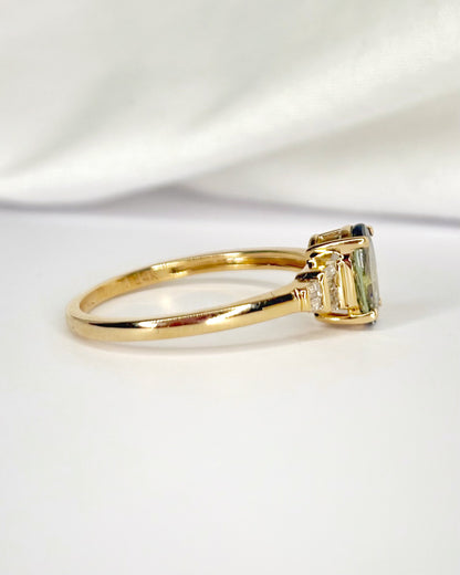 “Tanzanite Trilogy Ring, 1.15 carats &amp; Diamonds, ‘Angelina’”