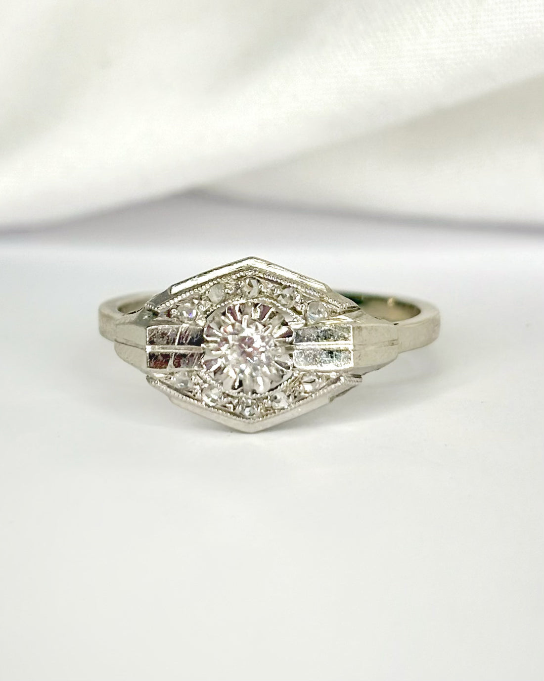 Bague Art-Déco Diamants "Malou"