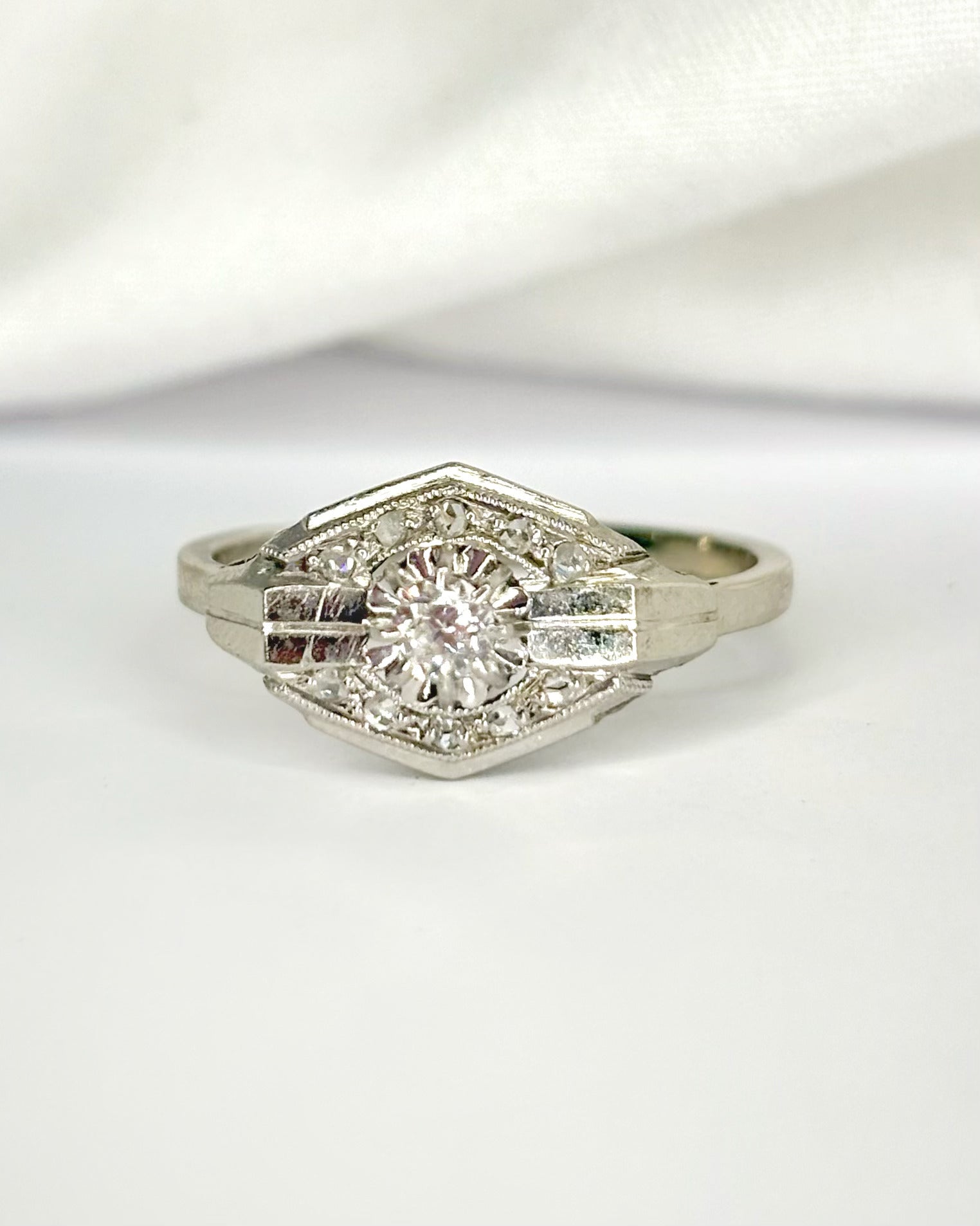 Bague Art-Déco Diamants "Malou"