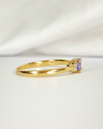 Bague Trilogie Tanzanite &amp; Diamants "Lyana"